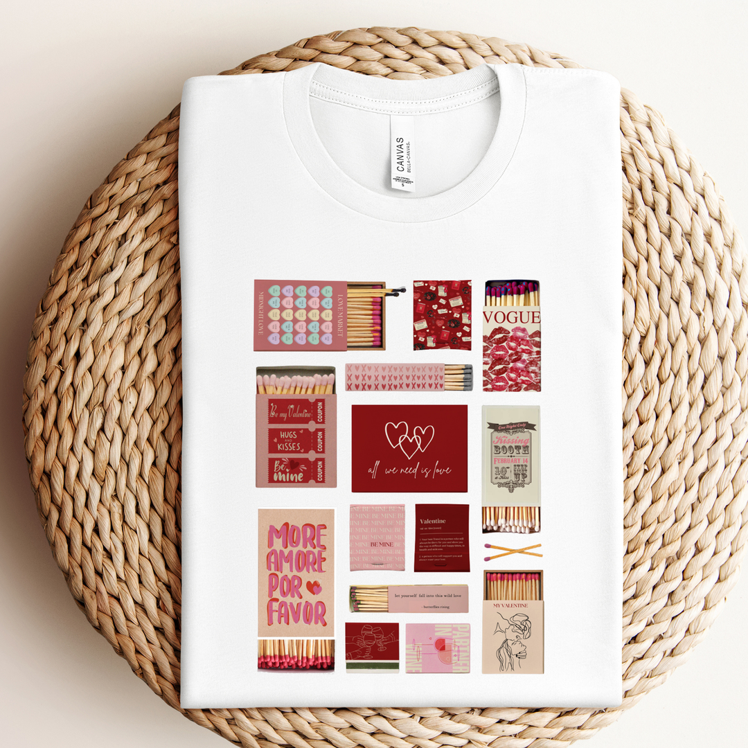 Valentine's Match Box Graphic Tee