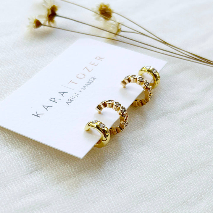 Studded Hoop Set
