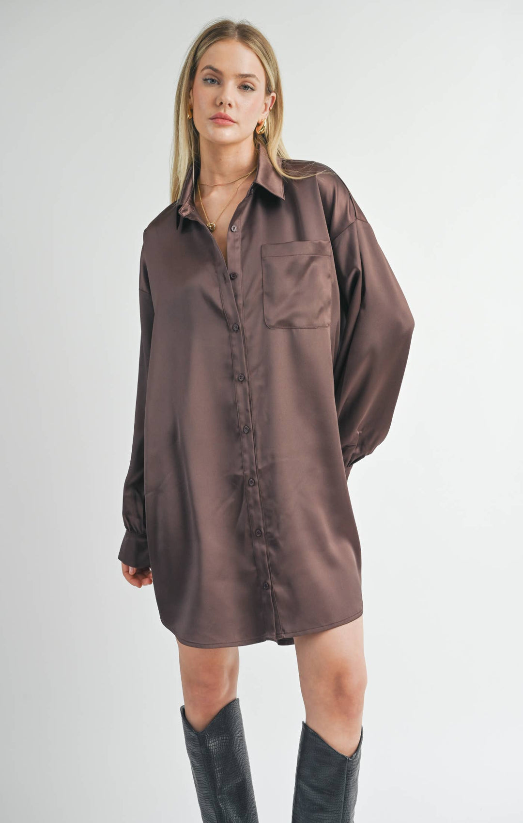 oversized leather shirt dress LIMITED COLLECTION Plus Size Black Faux Leather Shirt Dress