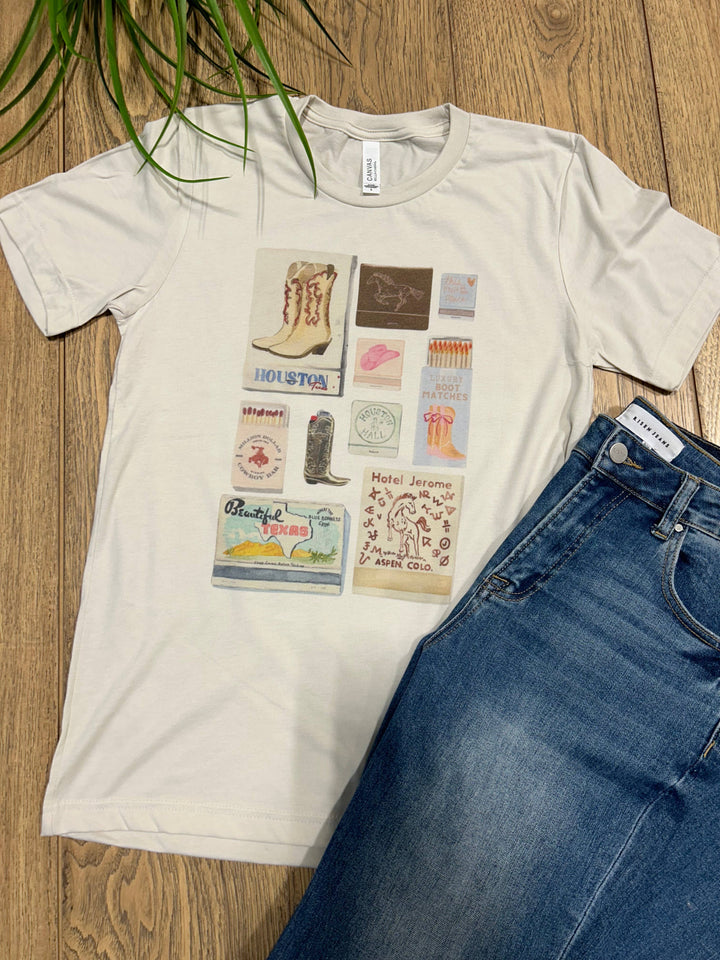 Western Match Box Graphic Tee