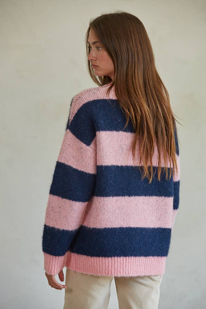 Luna Striped Crew Neck Pullover