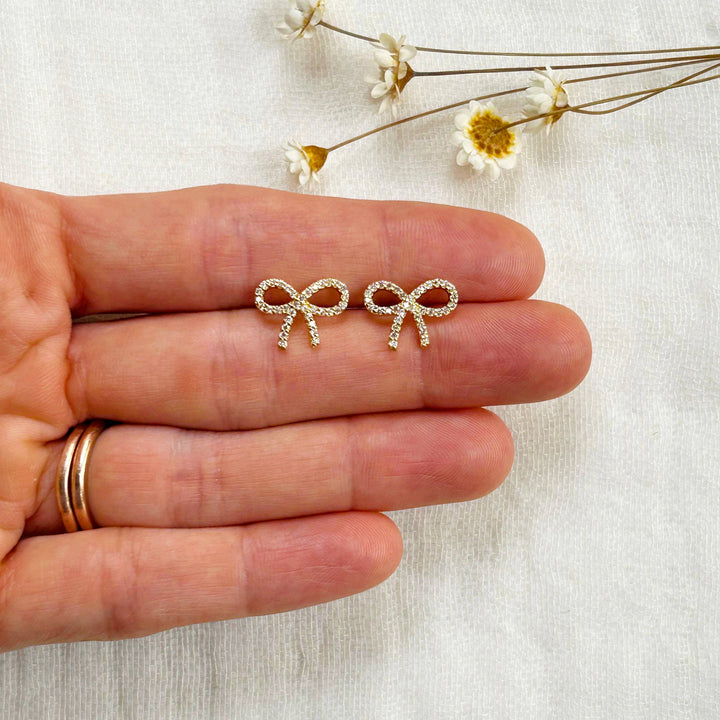 Dainty Bow Studs