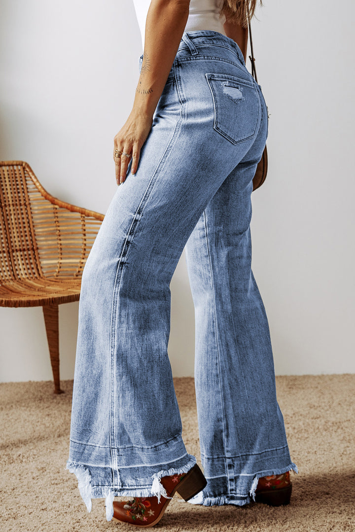 Zoe Raw Hem Bootcut Jeans