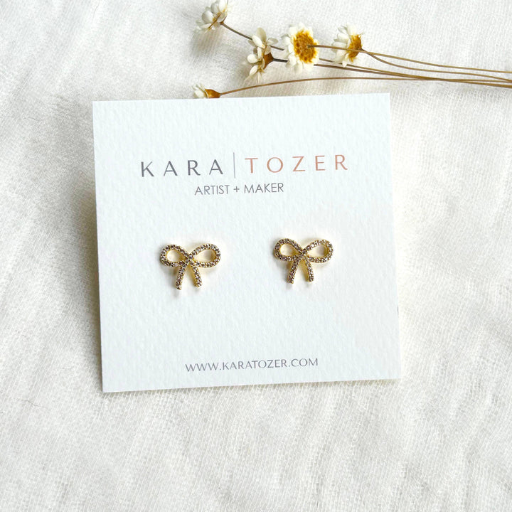 Dainty Bow Studs