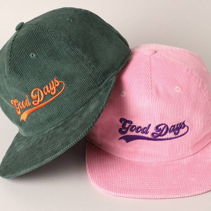 Good Days Embroidery Corduroy Cap