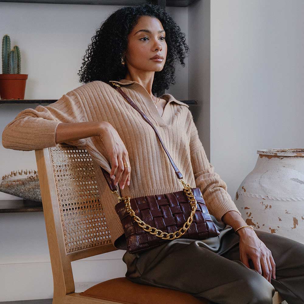 Mimie Olive Recycled Vegan Crossbody Bag