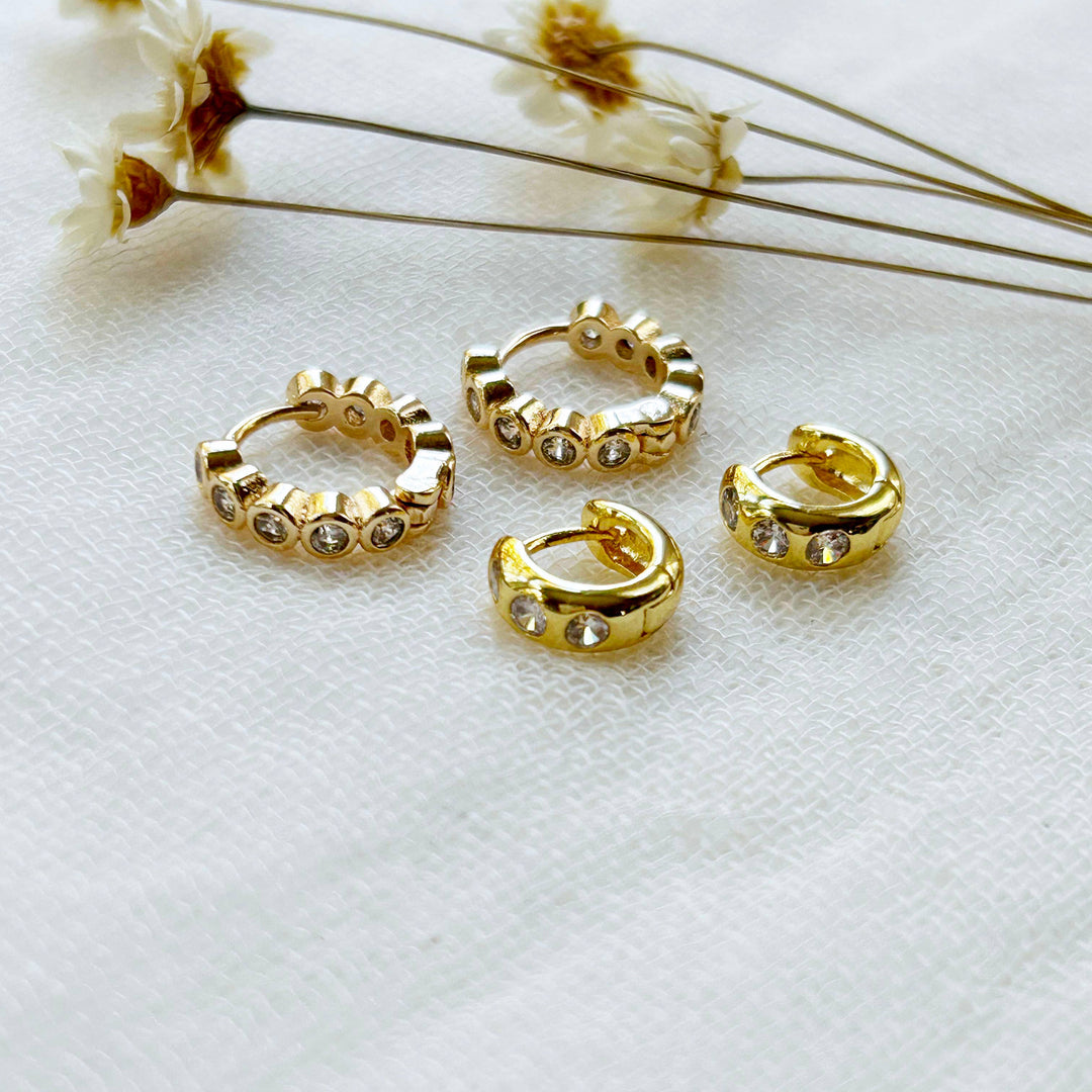 Studded Hoop Set